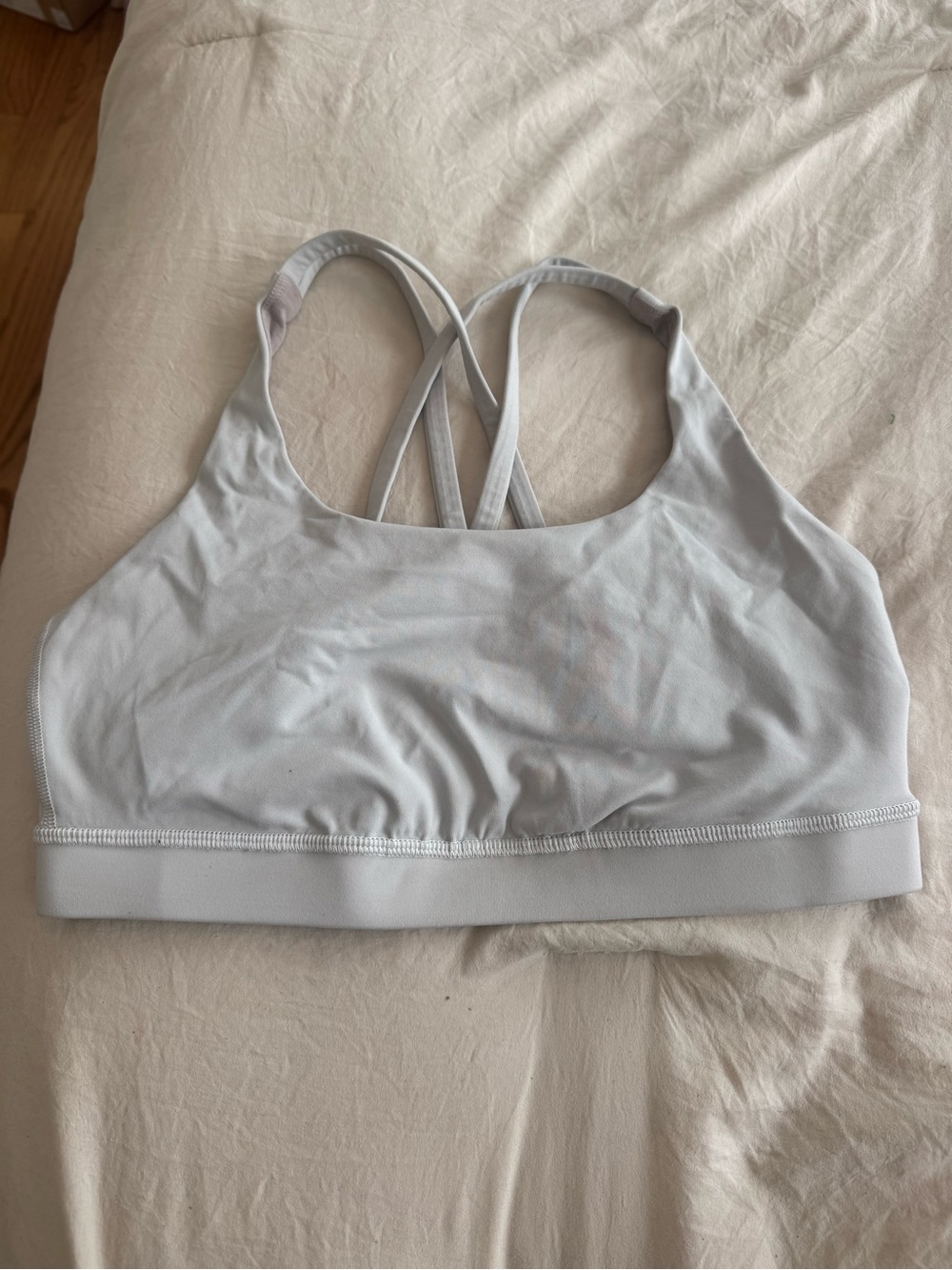 lululemon athletica Light Gray Crisscross Sports Bra